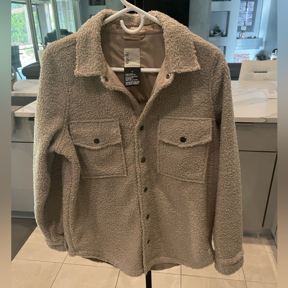 Vuori Beige Teddy Jacket